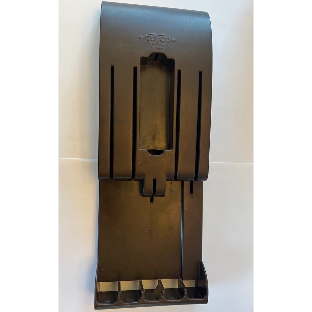 Vintage Cutco Brown 5 Slot Knife Holder Wall Mount In-Drawer Storage Made in USA - Picture 2 of 11